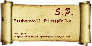 Stubenvoll Pintyőke névjegykártya